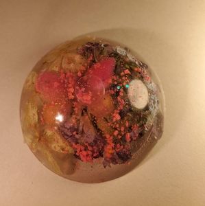 Table ornaments flowers and a butterfly